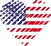 Logo of Top 5 Znakomstva USA, Heart Shaped Image of USA flag.